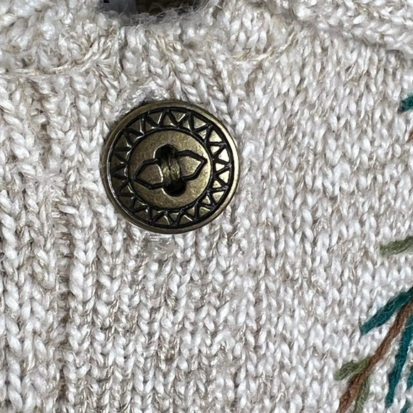 Alfred Dunner Embroidered Winter Scenes Ramie Cotton Blend Knit Sweater, Small - Picture 7 of 14